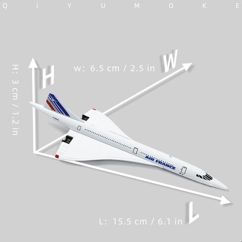 1/400 Scale Concorde for Air France Diecast Metal Airplane Model Kit with Stand Concorde Model Plane for Adult Mini Alloy Plane Creative Decorations or Aircraft Gifts(6-Inch L) in Saudi Arabia