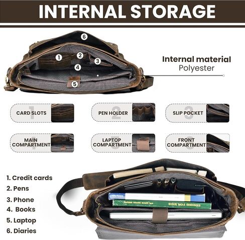 LEATHER VILLAGE Vintage Leather Handmade Laptop Messenger Bag-15.5 Inch Satchel-Black Briefcase Shoulder Bag for Men & Women, Crossbody Work Bag for Office, Travel & Daily Use in Saudi Arabia