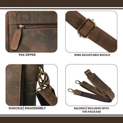 LEATHER VILLAGE Vintage Leather Handmade Laptop Messenger Bag-15.5 Inch Satchel-Black Briefcase Shoulder Bag for Men & Women, Crossbody Work Bag for Office, Travel & Daily Use in Saudi Arabia