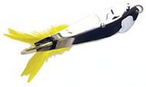 South Bend Sporting Goods 14 Pet Spoon/White Feather Chrome, 1/4 oz (4984-014-0013) in Kuwait