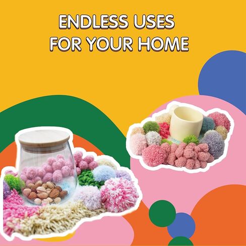 مجموعات خطاف مزلاج Chillfuzz للبالغين - Kids Crochet Kit for Beginners Arts and Craft Kit Moss Rug Coaster Origin in Kuwait