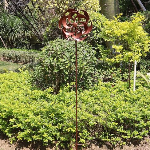 360 Degrees Metal Swivel Classical Wind Spinner Willow Leaves for Patio Lawn Outdoor Yard Lawn Garden in Kuwait