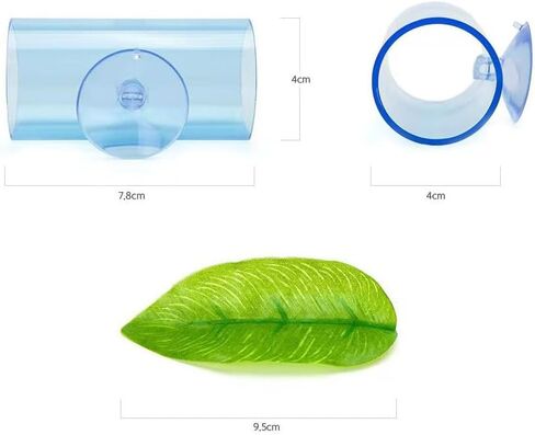 Betta Fish Acrylic Tube Tunnel,Hollow Design for Better Observation of Betta Fish, Betta Fish Tank Decorations Two Size Two Colors (1, Clear) in Saudi Arabia