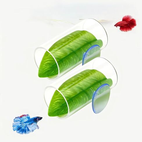 Betta Fish Acrylic Tube Tunnel,Hollow Design for Better Observation of Betta Fish, Betta Fish Tank Decorations Two Size Two Colors (1, Clear) in Saudi Arabia