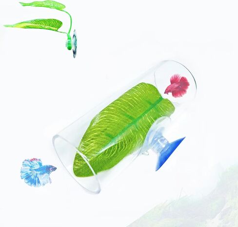 Betta Fish Acrylic Tube Tunnel,Hollow Design for Better Observation of Betta Fish, Betta Fish Tank Decorations Two Size Two Colors (1, Clear) in Saudi Arabia