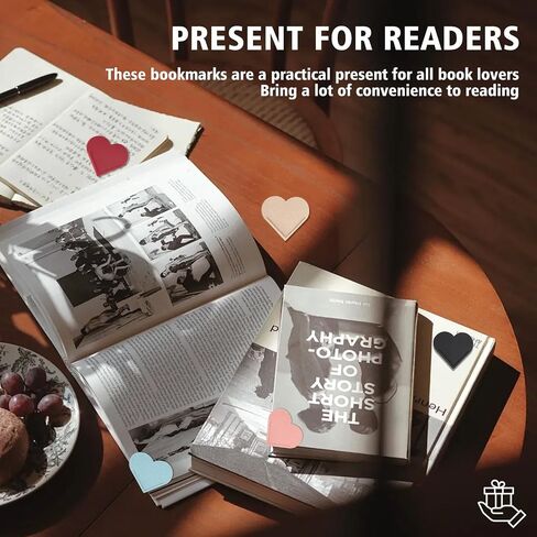 6 PCS Leather Heart Latcls ، Cute Heart Longmark Corner Page Page Harks Book Excedsories for Women Tethings School Office Home Supplies in Kuwait