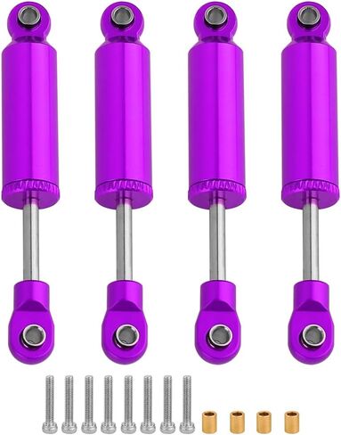 TRX4M 4PCS Built-in Spring Shocks Absorbers Damper for 1/18 RC Crawler TRX-4M Bronco Defender K10 Metal Upgrade Part (purple, 71mm) in Saudi Arabia
