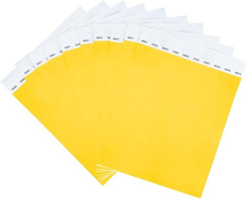 500 PCS DGBDPACK NEON WRISTBANDS ، 1-500 أرقام متتالية مقاومة للماء وذاتب المعصم القابلة للطباعة تذاكر قبول () in Kuwait