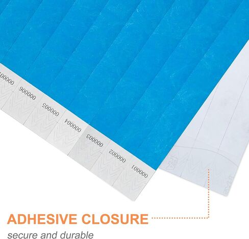 500 Pcs DGBDPACK Neon Wristbands, 1-500 Consecutive Numbers Waterproof Tearproof and Printable Wrist Straps Admission Bracelets Tickets () in Kuwait