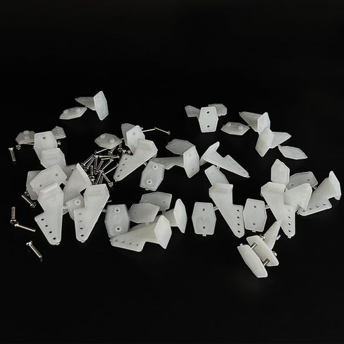 20pcs تحكم بلاستيكي قرن البوق 4 قرن التحكم في الفتحة مع مسامير ل RC طائرة طائرة هليكوبتر طائرة مروحية DIY أجزاء لعبة (M2x18mm) in Kuwait
