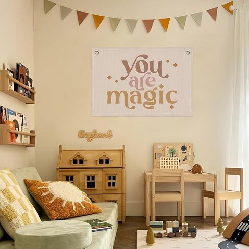 Toddler Girl Room Decor, Girl Nursery Canvas Banner Wall Hanging Banner Flag, She is Sunshine Mixed with a Little Hurricane Banner, Playroom Decor in Saudi Arabia