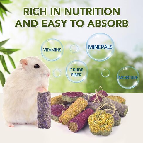 12pcs rabbit phem sticks ، معلق العصي المضغ والكعك تيموثي القش روز معالجة الكريسانثيموم لأرنب شينشيلا غينيا خنزير الهامستر والحيوانات الأليفة الصغيرة الأخرى وجبة خفيفة in Kuwait