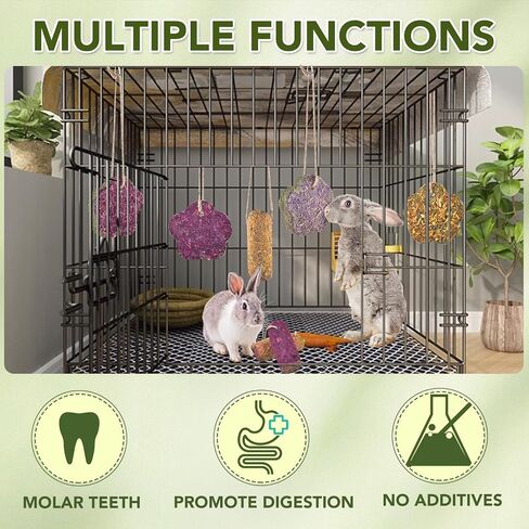 12pcs rabbit phem sticks ، معلق العصي المضغ والكعك تيموثي القش روز معالجة الكريسانثيموم لأرنب شينشيلا غينيا خنزير الهامستر والحيوانات الأليفة الصغيرة الأخرى وجبة خفيفة in Kuwait