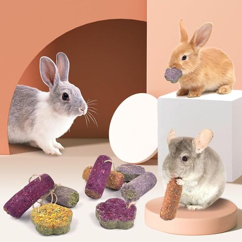 12pcs rabbit phem sticks ، معلق العصي المضغ والكعك تيموثي القش روز معالجة الكريسانثيموم لأرنب شينشيلا غينيا خنزير الهامستر والحيوانات الأليفة الصغيرة الأخرى وجبة خفيفة in Kuwait