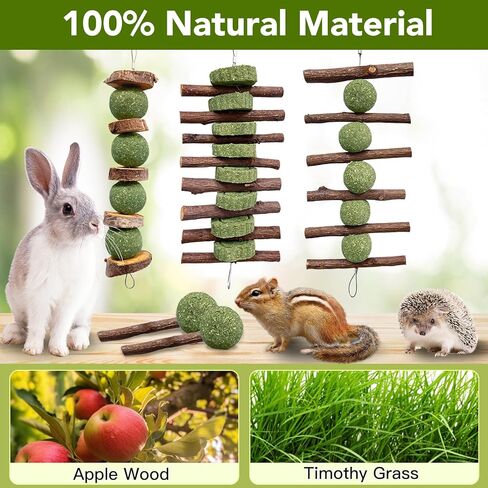 12pcs rabbit phem sticks ، معلق العصي المضغ والكعك تيموثي القش روز معالجة الكريسانثيموم لأرنب شينشيلا غينيا خنزير الهامستر والحيوانات الأليفة الصغيرة الأخرى وجبة خفيفة in Kuwait