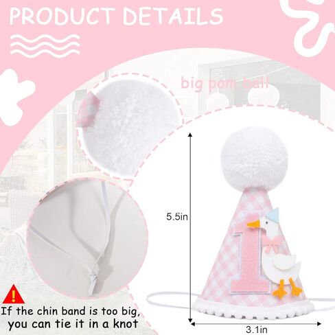 قبعة عيد ميلاد أوزة سخيفة - زخارف عيد ميلاد أوزة سخيفة ، قبعة حفلة عيد ميلاد الوردي الوردي الأول لها in Kuwait