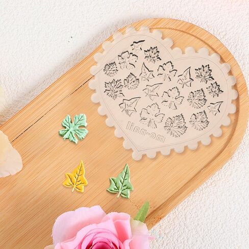 4 Pcs Flower Polymer Clay, Silicone Mini Leaf Molds Mushroom Butterfly Fondant Cake Flower Molds for Jewelry Making Earring Cupcake DIY Crafts(B) in Saudi Arabia