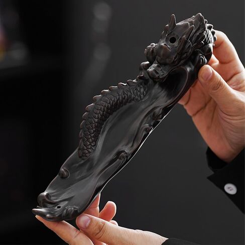 Ceramic Incense Holder Dragon Incense Burner for Sticks with Ash Catcher Backflow Incense Burner Perfect for Aromatherapy Meditation Yoga Spa Room Decor No Mess Incense Tray in Saudi Arabia