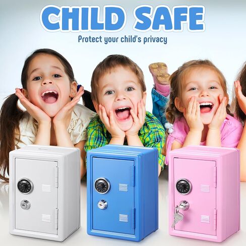 Zonon 3 PCS Money Safe Cash Locker Box Mini Mini Metal Kid Safe Coin Piggy Bank Locking Box Steel Money Soiler مع 2 مفاتيح قابلة للعملة المعدنية الصينية لـ Boy Girl 7.1 "× 4.7" × 3.9 "(أسود ، أحمر ، فضية) in Kuwait