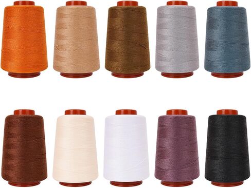 10 Pcs Sewing Thread, All Purpose Sewing Thread, 10 Spools Assorted Colors Each 800 Yards of Polyester Threads for Sewing Machine, Hand Stitching, Quilting, Serger (Purple Color System) in Saudi Arabia