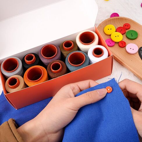 10 Pcs Sewing Thread, All Purpose Sewing Thread, 10 Spools Assorted Colors Each 800 Yards of Polyester Threads for Sewing Machine, Hand Stitching, Quilting, Serger (Purple Color System) in Saudi Arabia