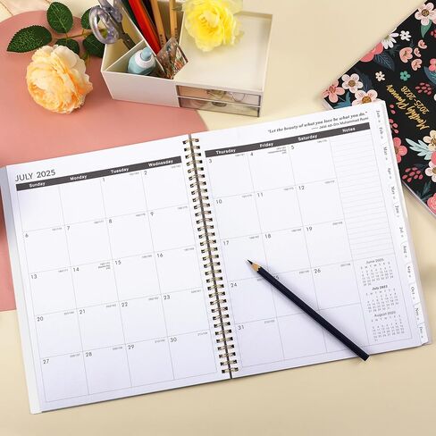 2025 Monthly Planner/Calendar - Monthly Calendar 2025 from Jan. 2025 - Dec. 2025, 9'' x 11'', 2025 Monthly Planner Spiral Bound with 12 Monthly Tabs in Saudi Arabia