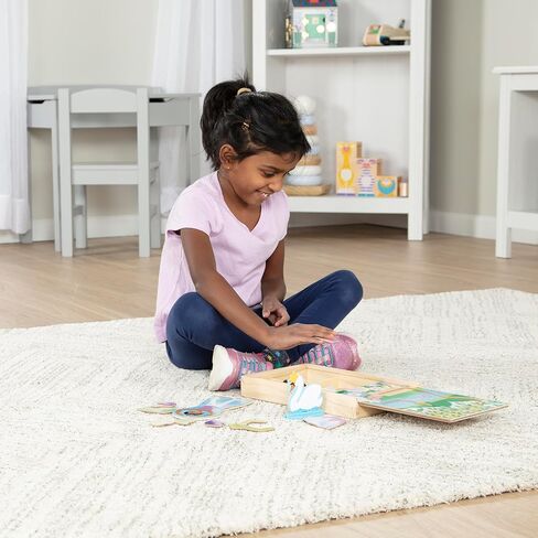 Melissa & Doug Ballerina and Fairy Magnetic Dress-Up Double-Sided Wooden Doll and Swan Pretend Play Set (52 pcs), 3+ years in Kuwait