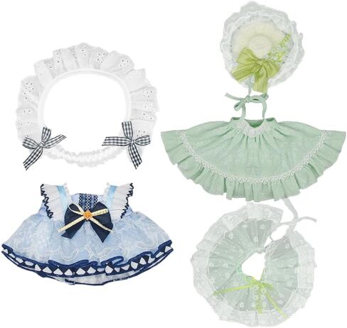 niannyyhouse 20cm Plush Doll Clothes Dresses Sailor Outfit 8in Doll Dressup (B) in Kuwait