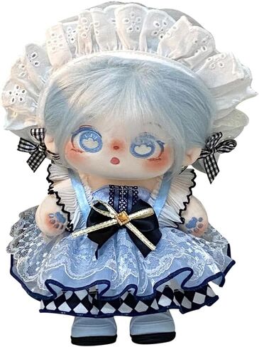 niannyyhouse 20cm Plush Doll Clothes Dresses Sailor Outfit 8in Doll Dressup (B) in Kuwait