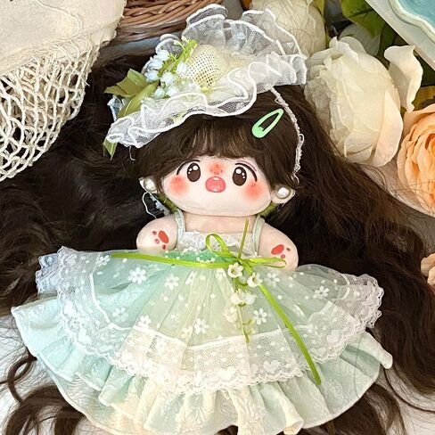 niannyyhouse 20cm Plush Doll Clothes Dresses Sailor Outfit 8in Doll Dressup (B) in Kuwait