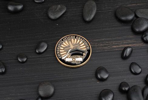 Congratulations Graduate Christian Coin, Religious Graduation Pass Along Token of Rejoicing, for High School, College, and Graduate School, Antique Gold-Color Plated Daniel 1:17 Gift in Saudi Arabia
