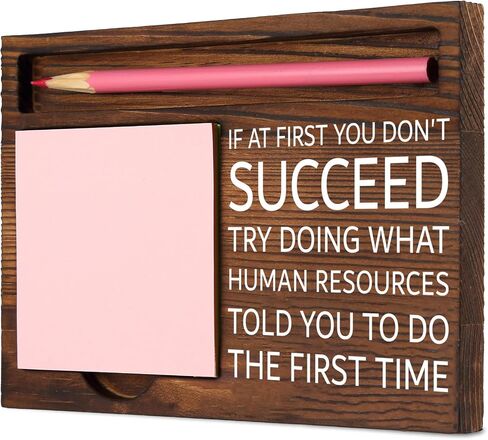 Humor HR Thank You Gifts for Accountant Women Men Coworker, HR Professionals Ideas Gifts, Joke Personnel Manager Gift, Funny Work Decor Gift for HR Manager, Work Desk Retro Note Pad Holder SD214 in Kuwait