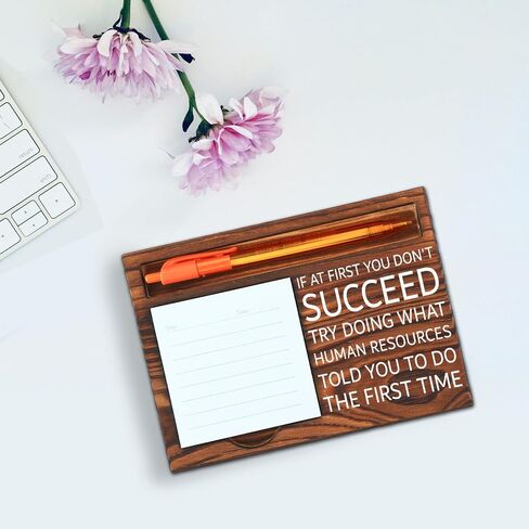 Humor HR Thank You Gifts for Accountant Women Men Coworker, HR Professionals Ideas Gifts, Joke Personnel Manager Gift, Funny Work Decor Gift for HR Manager, Work Desk Retro Note Pad Holder SD214 in Kuwait