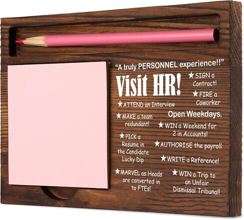 Humor HR Thank You Gifts for Accountant Women Men Coworker, HR Professionals Ideas Gifts, Joke Personnel Manager Gift, Funny Work Decor Gift for HR Manager, Work Desk Retro Note Pad Holder SD214 in Kuwait