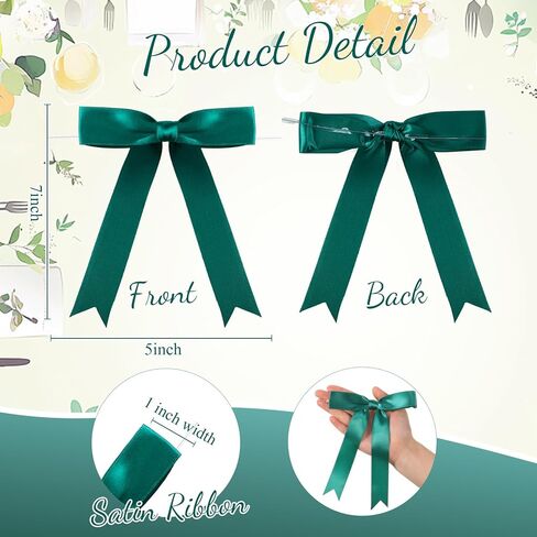 Riceshoot 24 Pcs Satin Ribbon Twist Tie Bows 5 x 7 Inch Large Decorating Ribbon Gift Bows Christmas Bows for Gift Wrapping Champagne Bottle Cake Treat Bag DIY Craft Wedding Birthday Party(Pink) in Kuwait