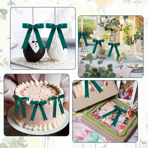 Riceshoot 24 Pcs Satin Ribbon Twist Tie Bows 5 x 7 Inch Large Decorating Ribbon Gift Bows Christmas Bows for Gift Wrapping Champagne Bottle Cake Treat Bag DIY Craft Wedding Birthday Party(Pink) in Kuwait