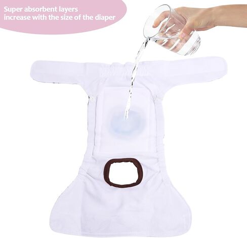 Cutebone Dog Diapers Female 3 Pack Pack Diggy Diggy Diapers with One Semarender for Small Medium Edge Barge DAGE BDD02S in Kuwait