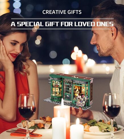 Spilay DIY Miniature Dollhouse Wooden Furniture Kit,Handmade Mini Modern Model Plus with Dust Cover & LED,1:24 Scale Creative Doll House for Lover Friend Gift (Magic House) in Kuwait