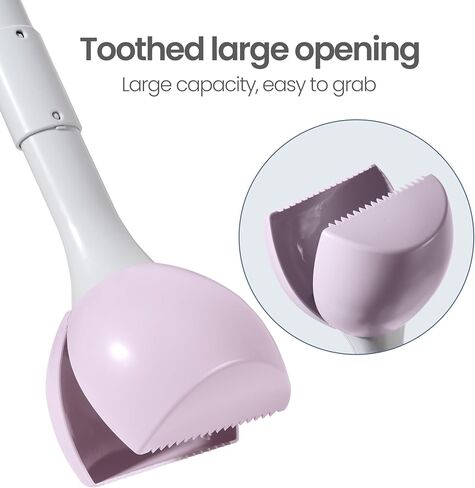 Portable Pooper Scooper with Bag Attachment, 19-Inch Handle, One-Handed Operation, Includes 60 Waste Bags and Dispenser, Foldable Dog Pooper Scooper for Yard, Grass, Gravel, and Dirt Cleanup, Purple in Kuwait