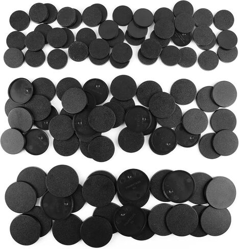 100pcs قواعد مصغرة مع لاصق 120 ٪ ، 25 مم 32 مم 40 مم مزيج قواعد طراز بلاستيكية أسود مستديرة من أجل المنمنمات للألعاب أو ألعاب الجليد in Kuwait