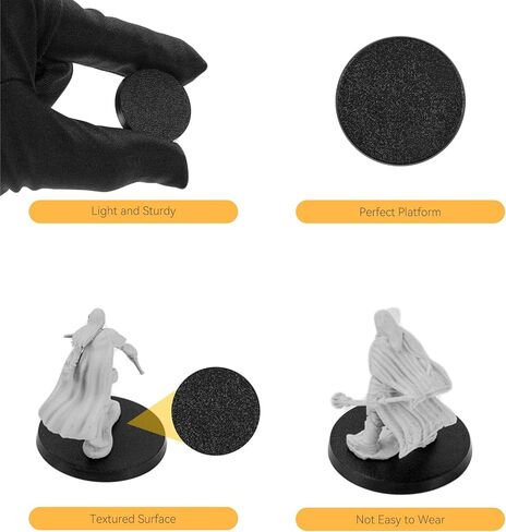 100pcs قواعد مصغرة مع لاصق 120 ٪ ، 25 مم 32 مم 40 مم مزيج قواعد طراز بلاستيكية أسود مستديرة من أجل المنمنمات للألعاب أو ألعاب الجليد in Kuwait