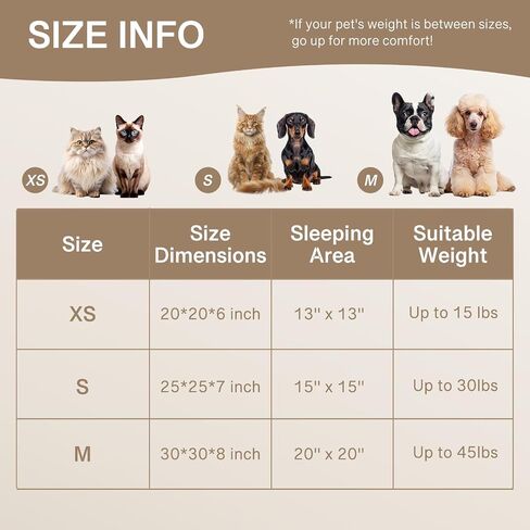 MEWOOFUN Donut Dog Beds for Small Dog, Calming Bed Round Cute Puppy Bed with Non-Slip Bottom, Fluffy Washable Pet Bed for Puppy and Kitten (Cream, S (25x25x7)) in Saudi Arabia