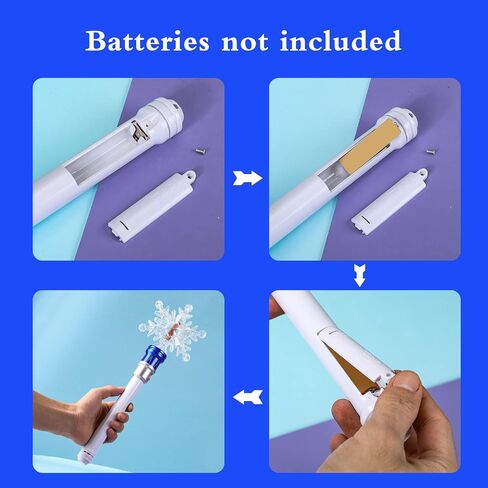 Light Up Frozen Snowflake Wand- Snowflake Spinning Wands,Magic Wand Rotating Toy for Girls and Boys, Magic Princess Sensory Toys,Christmas & Birthday Gift (Blue) in Saudi Arabia