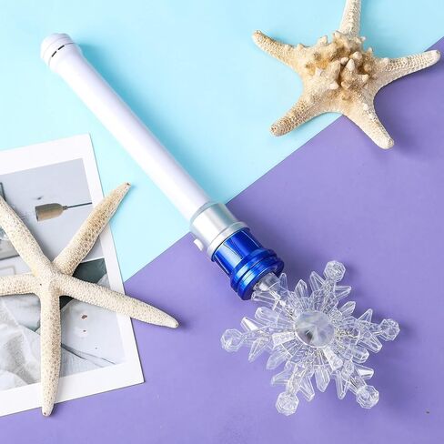 Light Up Frozen Snowflake Wand- Snowflake Spinning Wands,Magic Wand Rotating Toy for Girls and Boys, Magic Princess Sensory Toys,Christmas & Birthday Gift (Blue) in Saudi Arabia