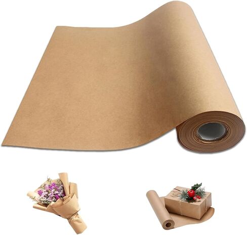 Brown Wrapping Paper Roll 30"x 1200" Craft Packing Paper for Gift Wrapping Bulletin Board Paper Roll Bouquet Flower Table Covering Poster Packing Shipping Moving Supplies in Saudi Arabia