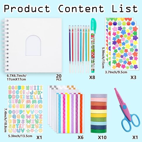 Kid Scrapbook Diy Photo Photo Hard Cover Scrapbook Kit for Kids Instant Camera Paper مع ملحقات DIY (الوردي) in Kuwait