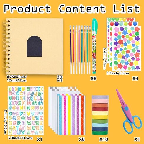 Kid Scrapbook Diy Photo Photo Hard Cover Scrapbook Kit for Kids Instant Camera Paper مع ملحقات DIY (الوردي) in Kuwait