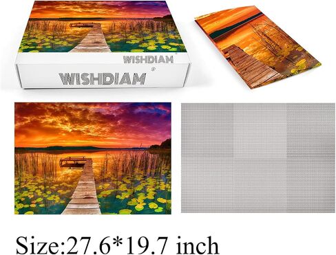 Jigsaw Puzzles 1000 Pieces - WISHDIAM Puzzles for Adults - Lake Louise Banff National Park Nature Impossible Hard Difficult Challenging Puzzles for Home Decor Birthday Party Gifts Toy for Men Women in Saudi Arabia