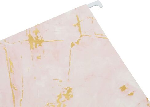 Paper Junkie 12 Pack Decorative Hanging File Folders, Letter Size, 1/5 Cut Tabs, Rose Gold Foil Stripes (9.5 x 11.5 in) in Saudi Arabia