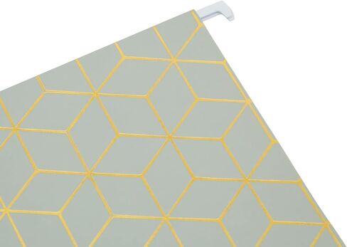 Paper Junkie 12 Pack Decorative Hanging File Folders, Letter Size, 1/5 Cut Tabs, Rose Gold Foil Stripes (9.5 x 11.5 in) in Kuwait